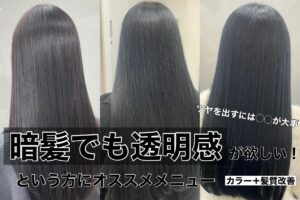 暗髪でも透明感を出したい人向けのおすすめメニュー｜艶感あるダークカラーに